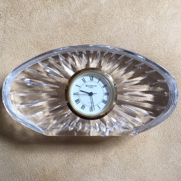 Home Décor Clocks Home & Living Marquis LeadCrystal Oval Quartz Clock